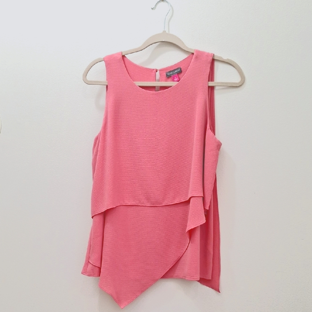 Vince Camuto Pink Sleeveless Layered Top Size S